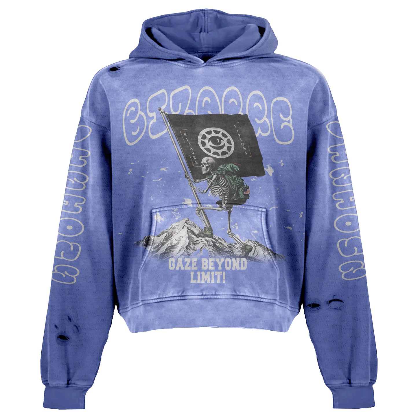 Bizarre Visions “Avalanche” Faded Hoodie